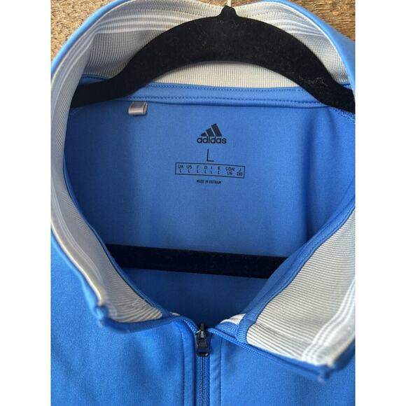 Adidas Golf Jacket Polo Shirt Men L Blue Bundle Golf Club Country Club Athleisur - Picture 4 of 14